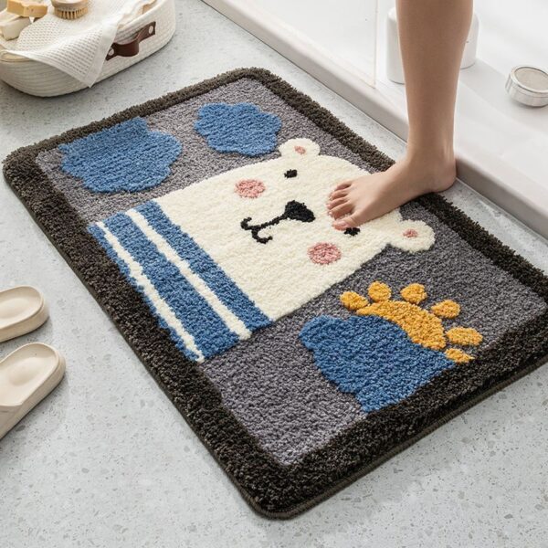 Cartoon Household Bathroom Mats Bathroom Absorbent Non-slip Mat - Image 3